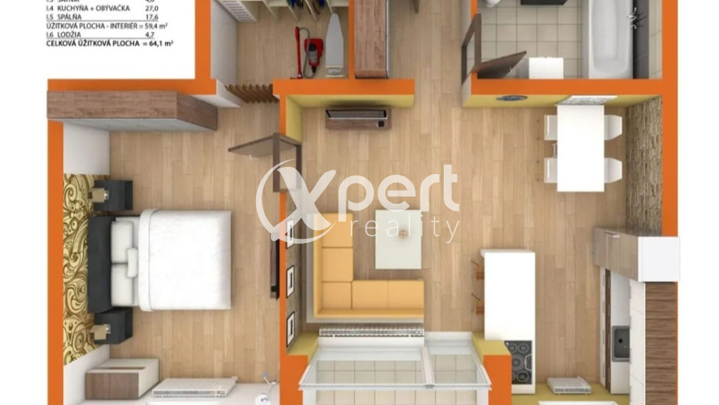 Predaj 2i zariadeného bytu v novostavbe  o rozlohe 58,4m2 v DS Panónsky Háj.